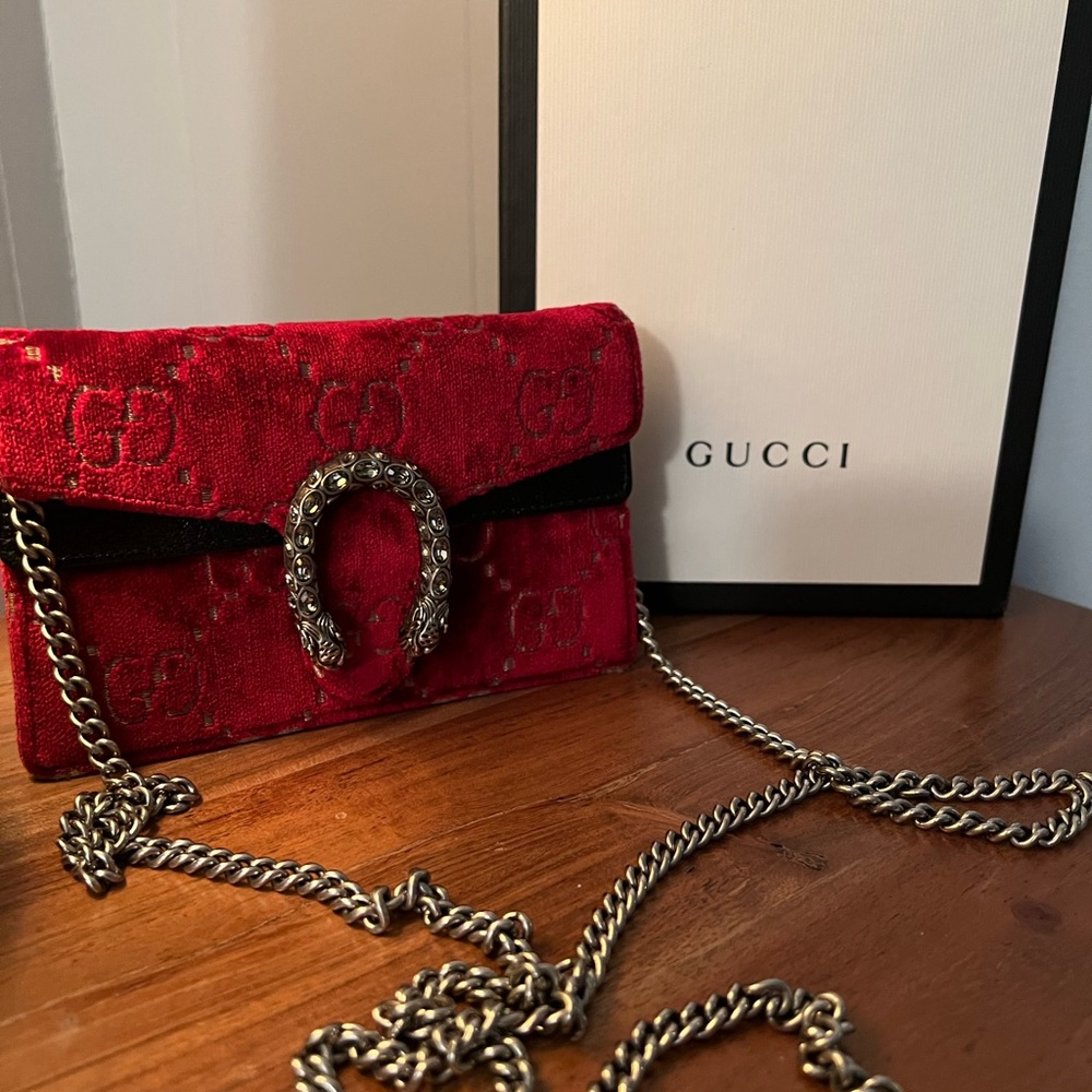 Dionysus Bag GG Velvet Super Mini